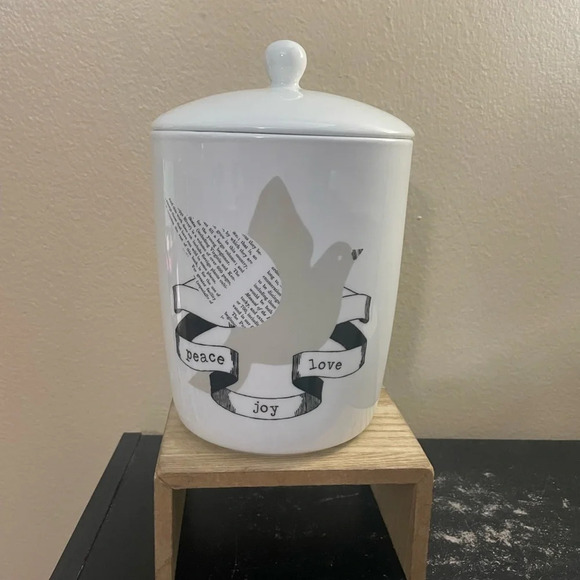ST.NICHOLAS SQUARE DOVE PEACE/LOVE/JOY COOKIE JAR - Picture 1 of 9